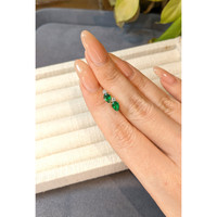 0.66 Ct.Tw.Total Carat Weight Emerald and Natural Diamond Studs Earrings, 14K Yellow Gold Life Style