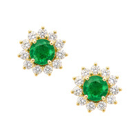 0.64 Ct.Tw. Emerald 14K Yellow Gold earring