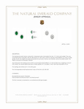 1.51&nbsp;Ct.Tw.Total Carat Weight Emerald and Natural Diamond Studs Earrings, 14K White Gold Appraisal