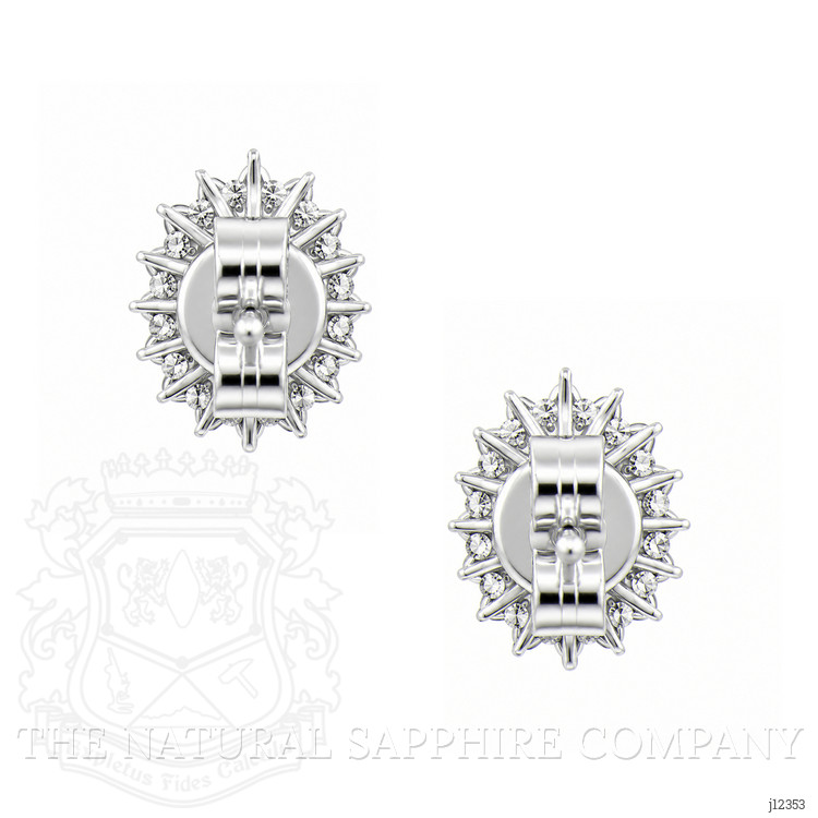 1.51 Ct.Tw. Emerald and Natural Diamond Studs Earrings, 14K White Gold