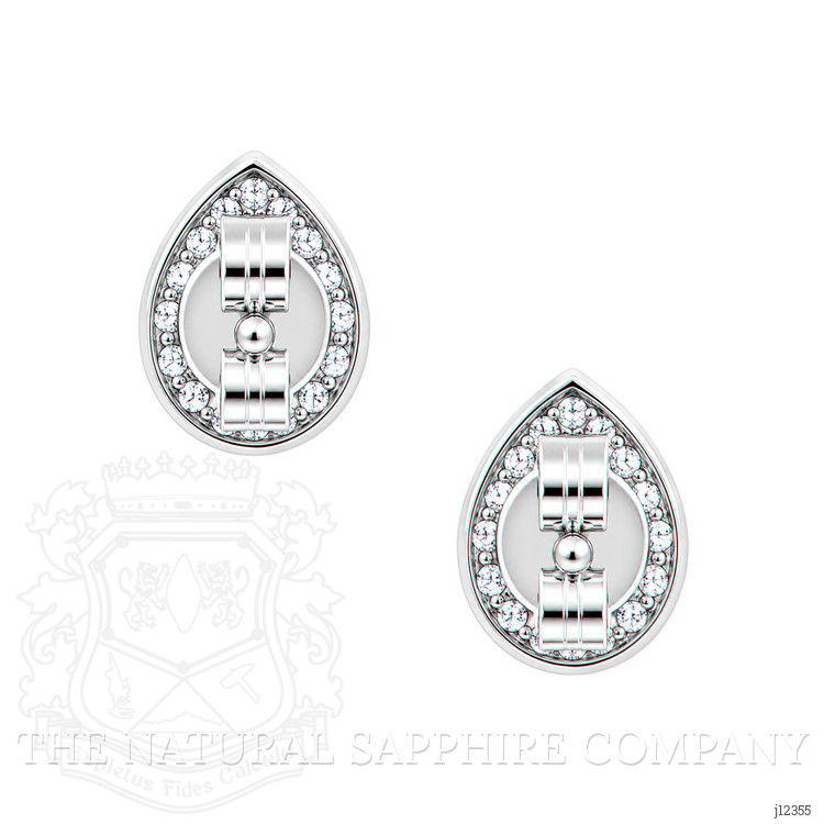 0.71 Ct.Tw. Emerald and Natural Diamond Studs Earrings, 14K White Gold