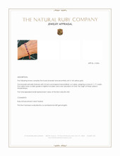 11.77&nbsp;Ct.Tw.Total Carat Weight Ruby Bezel Bracelet, 14K Yellow Gold Appraisal