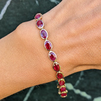 11.77 Ct.Tw. Ruby 14K Yellow Gold bracelet