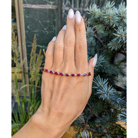 11.77 Ct.Tw.Total Carat Weight Ruby Bezel Bracelet, 14K Yellow Gold Life Style