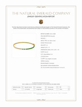 1.15&nbsp;Ct.Tw.Total Carat Weight Emerald and Natural Diamond Tennis/Line Bracelet, 14K Yellow Gold Scan Report