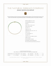 2.85 Ct. Emerald and Natural Diamond Tennis/Riviere Necklace, 14K Yellow Gold Scan Report