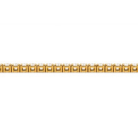 2.85 Ct. Emerald and Natural Diamond Tennis/Riviere Necklace, 14K Yellow Gold Image