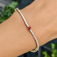 0.86 Ct.Tw. Ruby 14K Yellow Gold bracelet