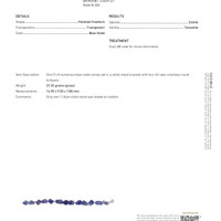 108.83 Ct.Tw.Total Carat Weight Violetish Blue Tanzanite and Natural Diamond Accent Stones Bracelet, 18K White Gold Scan Report