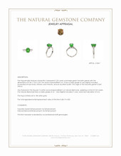 2.55 Ct. Tsavorite Garnet and Natural Diamond Pave Ring, 18K White Gold Appraisal