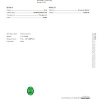 2.55 Ct. Tsavorite Garnet and Natural Diamond Pave Ring, 18K White Gold Scan Report