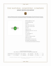 2.55 Ct. Tsavorite Garnet and Natural Diamond Pave Ring, 18K White Gold Scan Report