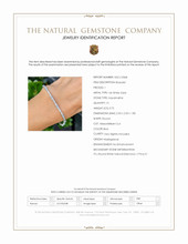 0.75 Ct.Tw.Total Carat Weight Blue Aquamarine and Natural Diamond Pave Bracelet, 14K White Gold Scan Report