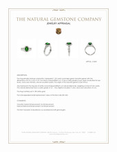 1.33 Ct. Tsavorite Garnet and Natural Diamond Pave Ring, 18K White Gold Appraisal