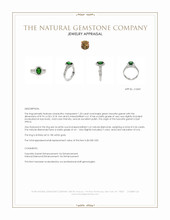 1.33 Ct. Tsavorite Garnet and Natural Diamond Pave Ring, 18K White Gold Appraisal