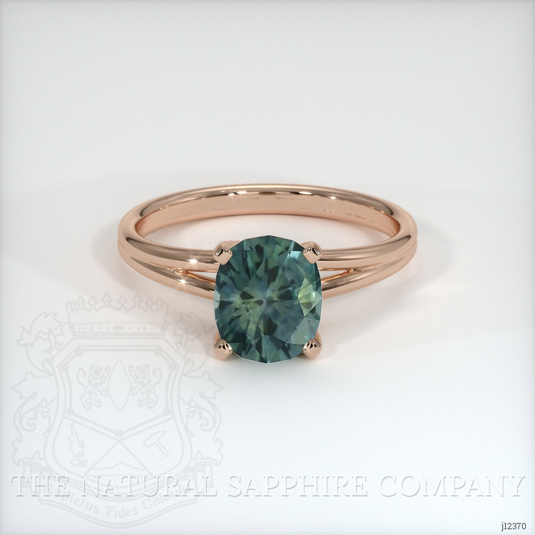 1.19 Ct. Greenish Blue Sapphire Accent Stones Ring, Platinum 950