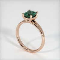 1.19 Ct. Greenish Blue Sapphire Accent Stones Ring, Platinum 950 Image