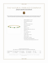0.87 Ct.Tw.Total Carat Weight Emerald and Natural Diamond Bangle Bracelet, 14K Yellow Gold Scan Report