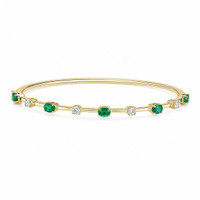 0.87 Ct.Tw. Emerald 14K Yellow Gold bracelet
