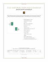 0.26 Ct.Tw.Total Carat Weight Emerald and Natural Diamond Studs Earrings, 14K Yellow Gold Scan Report