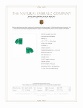 0.56&nbsp;Ct.Tw.Total Carat Weight Emerald Studs Earrings, 14K White Gold Scan Report