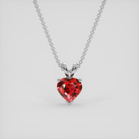 0.76 Ct. Ruby Platinum 950 pendant