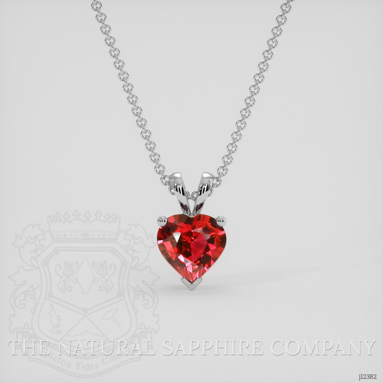 0.76 Ct. Ruby Solitaire Pendant, Platinum 950