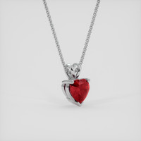 0.76 Ct. Ruby Solitaire Pendant, Platinum 950 Image
