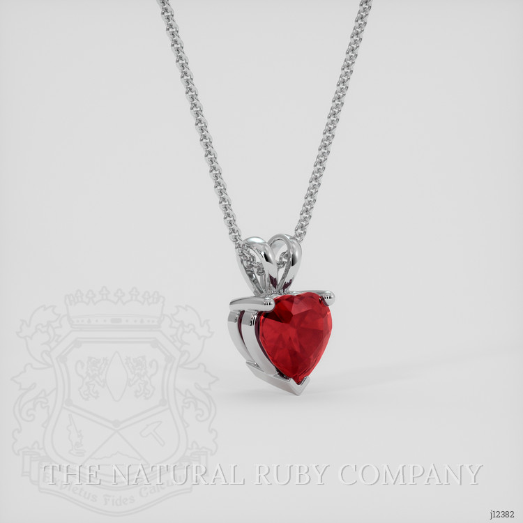 0.76 Ct. Ruby Solitaire Pendant, Platinum 950