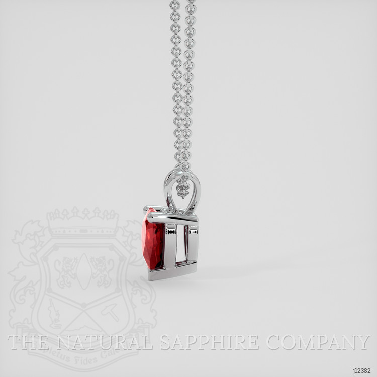 0.76 Ct. Ruby Solitaire Pendant, Platinum 950