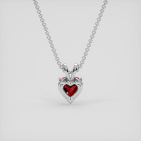 0.76 Ct. Ruby Solitaire Pendant, Platinum 950 Image