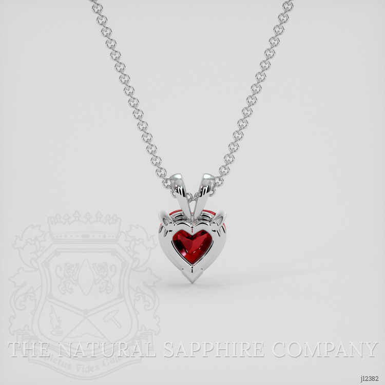 0.76 Ct. Ruby Solitaire Pendant, Platinum 950