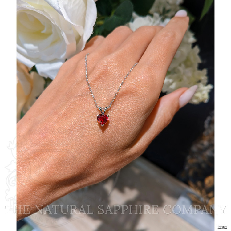 0.76 Ct. Ruby Solitaire Pendant, Platinum 950