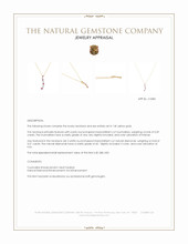 0.39 Ct. Pink Tourmaline and Natural Diamond Multi Stone Necklace, 14K Yellow Gold Appraisal
