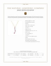 0.39 Ct. Pink Tourmaline and Natural Diamond Multi Stone Necklace, 14K Yellow Gold Scan Report
