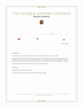 1.00 Ct. Pink Sapphire Bezel Necklace, 14K Yellow Gold Appraisal