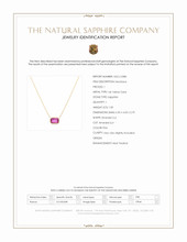 1.00 Ct. Pink Sapphire Bezel Necklace, 14K Yellow Gold Scan Report