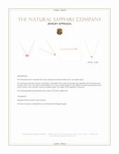0.84 Ct. Pink Sapphire Solitaire Necklace, 14K Yellow Gold Appraisal