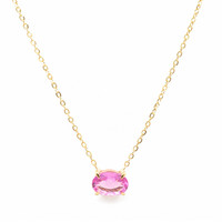 0.84 Ct. Sapphire 14K Yellow Gold necklace