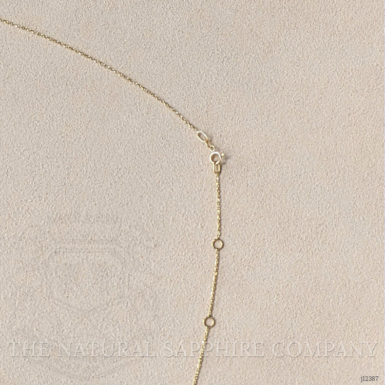 0.84 Ct. Pink Sapphire Solitaire Necklace, 14K Yellow Gold