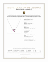 0.38&nbsp;Ct.Tw.Total Carat Weight Pink Sapphire Bezel Necklace, 14K White Gold Scan Report