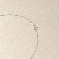0.38 Ct.Tw.Total Carat Weight Pink Sapphire Bezel Necklace, 14K White Gold Life Style