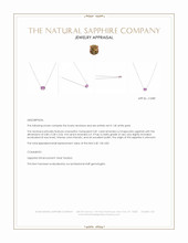 0.81 Ct. Pink Sapphire Bezel Necklace, 14K White Gold Appraisal