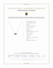 0.81 Ct. Pink Sapphire Bezel Necklace, 14K White Gold Scan Report