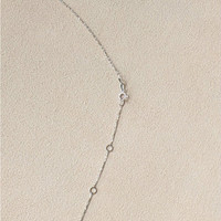 0.81 Ct. Pink Sapphire Bezel Necklace, 14K White Gold Life Style