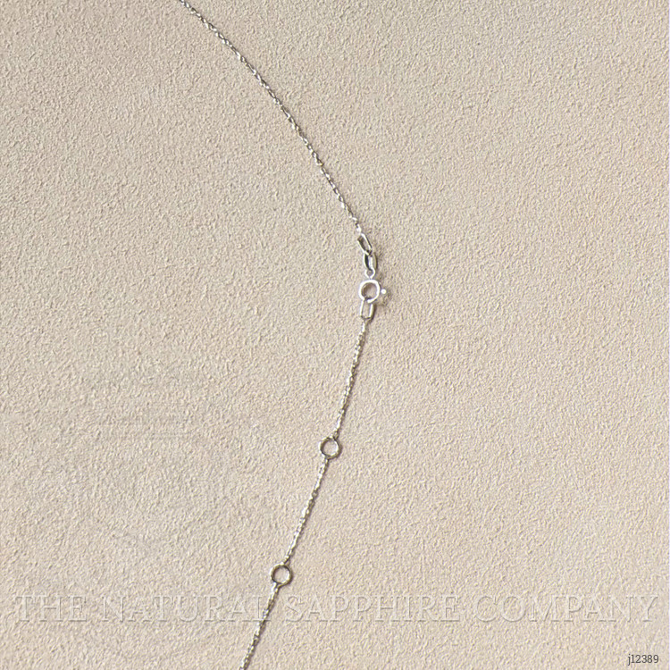 0.81 Ct. Pink Sapphire Bezel Necklace, 14K White Gold