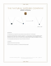 1.81 Ct. Blue Sapphire Bezel Necklace, 14K White Gold Appraisal
