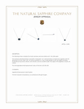 1.81 Ct. Blue Sapphire Bezel Necklace, 14K White Gold Appraisal