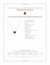 1.81 Ct. Blue Sapphire Bezel Necklace, 14K White Gold Scan Report