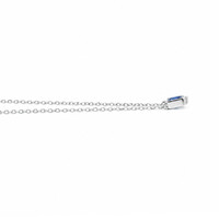 1.81 Ct. Blue Sapphire Bezel Necklace, 14K White Gold Image